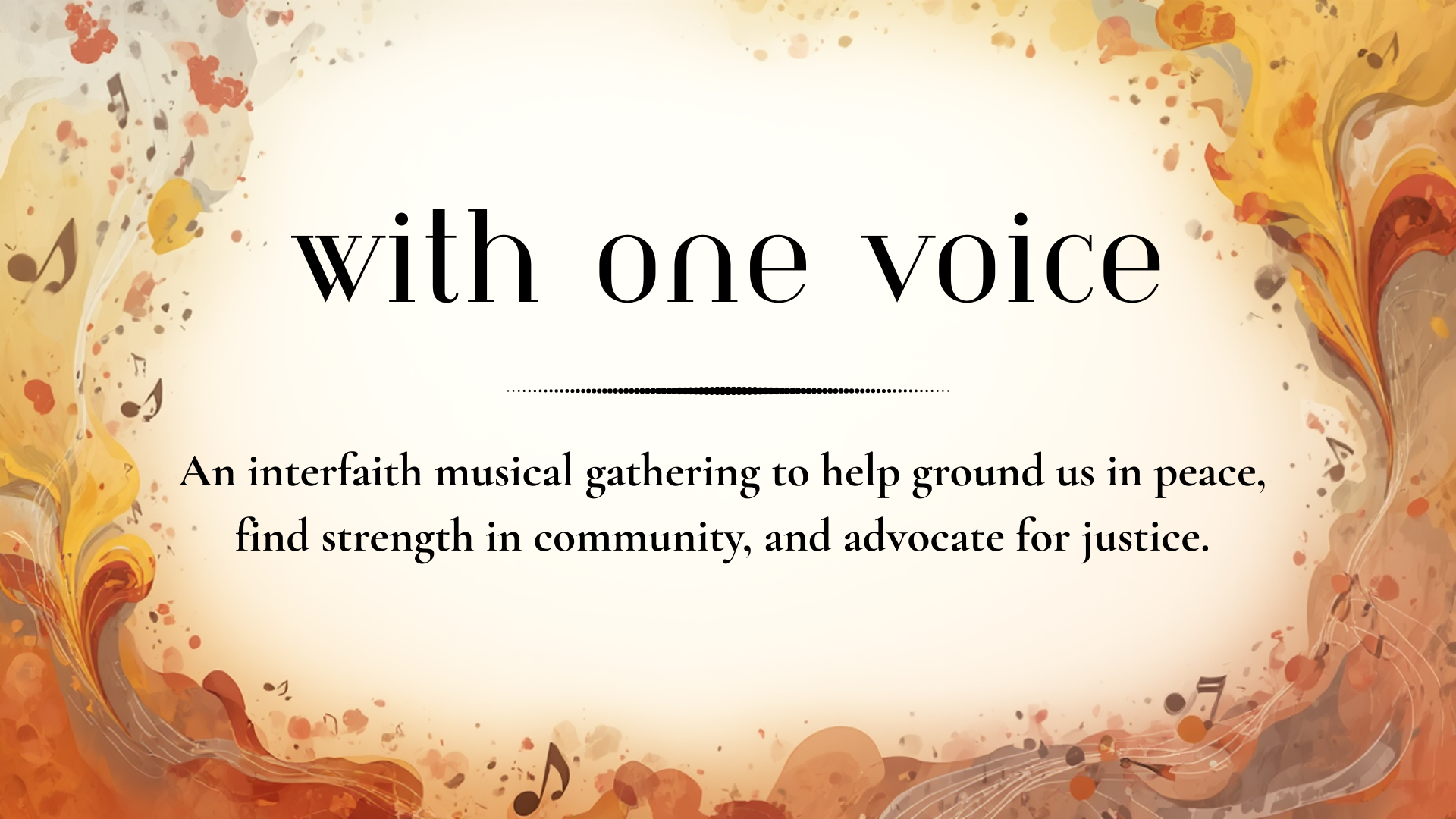 With One Voice - Banner