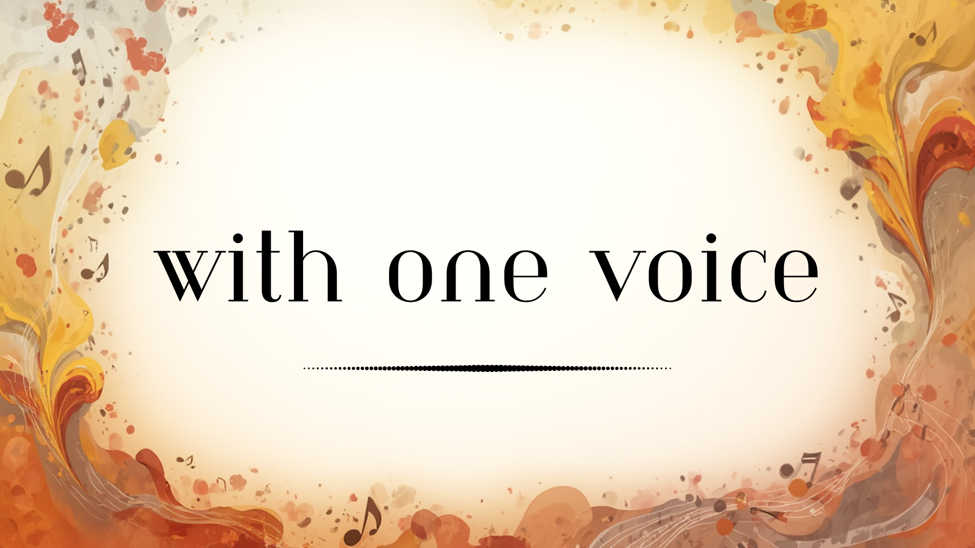 With One Voice - Simple Banner